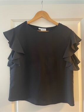 Vero Moda Black Ruffle Sleeve Blouse